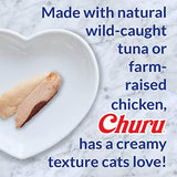 INABA Churu Cat Treats, Grain-Free, Lickable, Squeezable Creamy Purée Cat Treat/Topper with Vitamin E & Taurine, 0.5 Ounces Each Tube, 24 Tubes (4 per Pack), Chicken with Crab Recipe