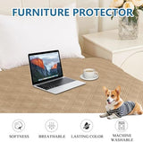 hyha Waterproof Dog Blanket, Reversible Pet Bed Blanket, Soft Sofa Couch Cover for Dogs Washable, Waterproof Pet Couch Covers for Sofa Puppy Cats Furniture Protector(82"x82", Camel/Beige)