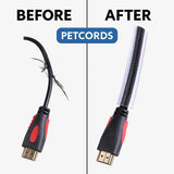 PETCORDS Black Dog and Cat Cord Protector- Protects Your Pets from Chewing Through Insulated Cables up to 10ft, Unscented, Odorless