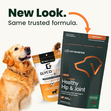 Load image into Gallery viewer, VetriScience Extra Strength Healthy Hip &amp; Joint Chews, GlycoFlex Glucosamine and Green-Lipped Mussel Joint Support Supplement for Small Breed Dogs, Soothe Joint Discomfort, Chicken, 60 Count
