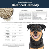 JustFoodForDogs Frozen Fresh Dog Food for Sensitive Stomachs, Complete Meal or Dog Food Topper, Balanced Remedy Human Grade Dog Food Recipe, 72 oz (Pack of 7)
