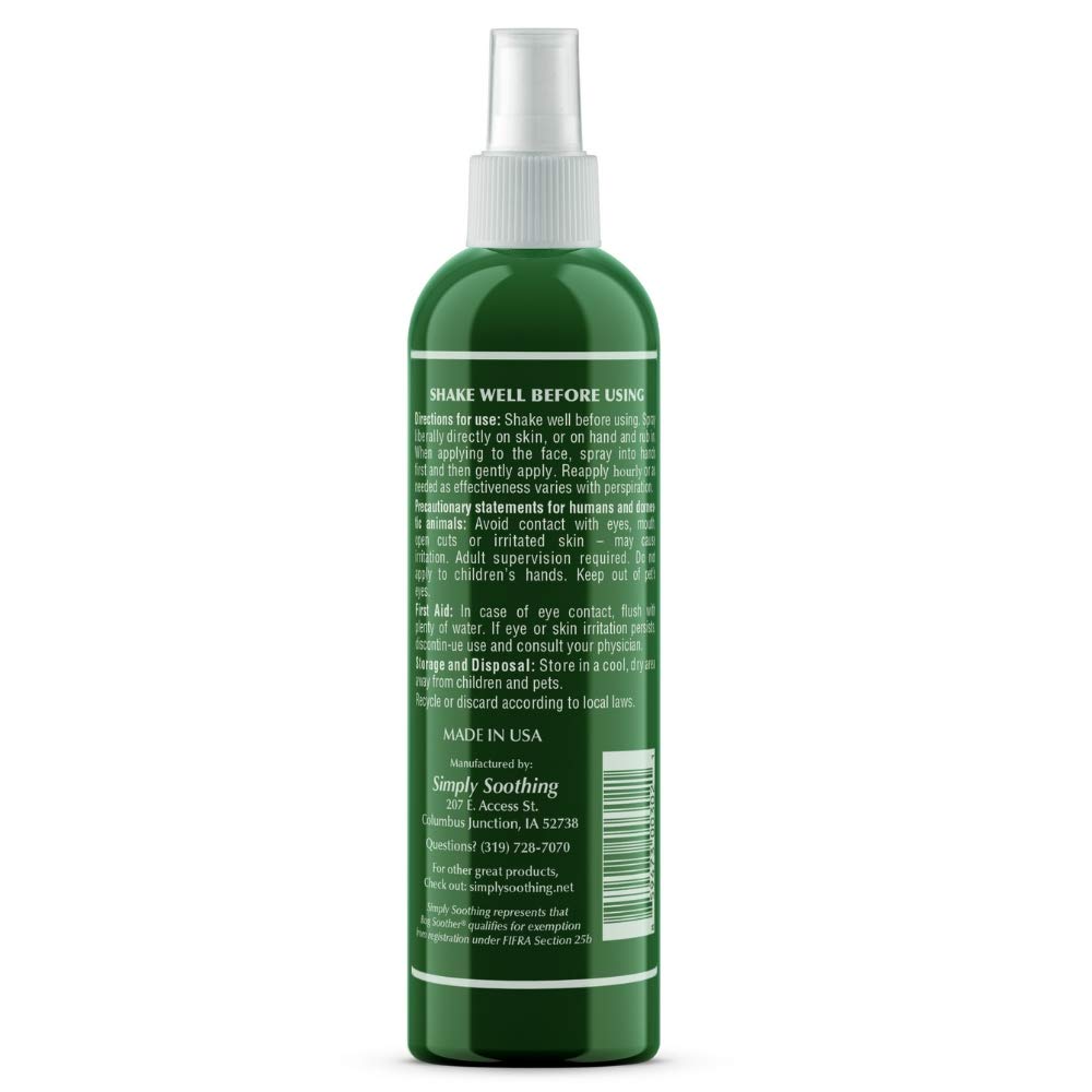 Bug Soother Spray (3, 4oz) - Natural Mosquito, Gnat & Insect Deterrent & Repellent with Essential Oils - 100% DEET-Free Safe for Adults, Babies, Pets, & Environment - Made in USA - Includes 1 oz