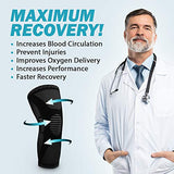 POWERLIX Leg Sleeve - Best Knee Brace for Leg Pain for Men & Women Knee Support for Running, Basketball, Volleyball, Weightlifting, Gym, Workout, Sports Please Check Sizing Chart