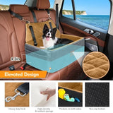 Dog Car Seat for Large Medium Dogs,Washable Pet Carseat Under 55 lbs or 2 Small Dogs,Dog Booster Seat with Thick Cushion,2 Safety Leashes