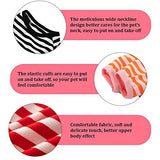 Geyoga 6 Pieces Dog T-Shirt Striped Cotton Breathable Spring Pet Apparel Colorful Soft Puppy Sweatshirt Clothes for Small to Medium Dogs Puppy(Light Color,M)