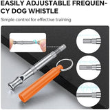 Dog Whistle, Dog Training Whistle with Lanyard, 2 Pcs Adjustable Ultrasonic Silent Dog Recall Whistles, Professional Dog Whistle to Stop Barking Neighbors Dog (Orange & Orange)