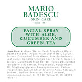 Mario Badescu Facial Spray with Aloe, Cucumber and Green Tea for All Skin Types, Face Mist that Hydrates & Invigorates