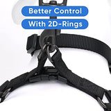 Pawtitas Personalized Dog Harness with Embroider Name Phone Number Adjustable Puppy Harness Customized Dog Harness for Large Dogs Large L Breeds and Puppy Black Dog Harness