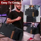 DJ Gig Bag with 8 Detachable Dividers, DJ Cables Bag with 15.6'' Laptop Sleeve, Large Capacity Travel Musicians Gig Bag for DJ Gear, Music Equipment&Accessories, Black