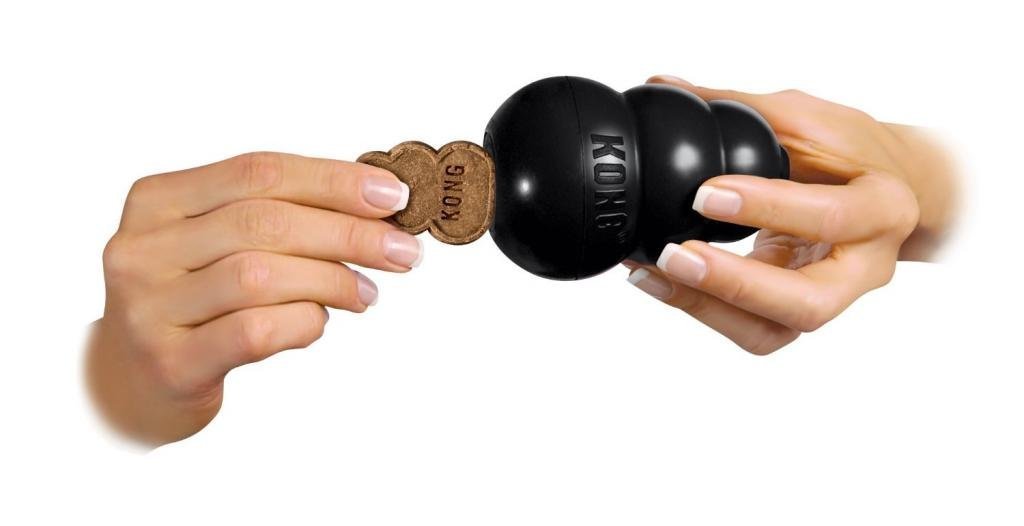 Kong Extreme Dog Toy 2-Pack, Large - Tough Chew Toys for Aggressive Chewers - Black Durable Rubber