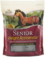 Manna Pro Weight Accelerator for Senior Horses | Made with Omega 3 Fatty Acids from Flaxseed | 8 Pounds