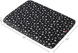 Waterproof Dog Bed Covers Replacement Washable Pet Hair Easy to Remove, Noiseless Quilted Puppy Pet Bed Cover Lovely Black Star Print 44x54 Inches, for Dog/Cat, Cover Only