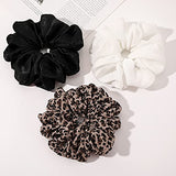 Scrunchies Hair Ties for Women Big Silk Satin Scrunchie Large Oversized Ligas Para el Cabello De Mujer Decorations Cute Jumbo Coth Ponytail Hair Scrunchy Giant Purple Hair Accessories Gift for Girls