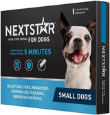 NEXTSTAR Flea and Tick Prevention for Dogs, Repellent, and Control, Fast Acting Waterproof Topical Drops for Small Dogs, 1 Month Dose
