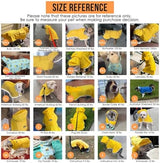 Lukovee Dog Raincoat, Adjustable Dog Rain Jacket with Clear Hooded Double Layer for Large Medium Small Dogs Puppies, Waterproof Dog Rain Coat Poncho with Reflective Storage Pocket & Rim (Yellow, M)