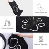 Smiry Dog Door Mat for Muddy Paws, Absorbent Dirt Trapper Non Slip Quick Dry Washable Chenille Mat for Mud Dogs, Entry Rug for Indoor and Outdoor (70x24 Inches, Black)