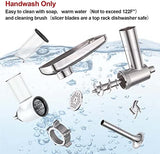 Gvode Meat Grinder and Cheese Grater Attachment for KitchenAid Stand Mixer, Slicer Shredder & Meat Grinder with Sausage Stuffer, 2 Pcs Accessories and Attachments for Kitchen aid