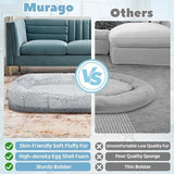 Human Dog Bed for Adults, 40 x 10 x 71 Long Human Size Dog Bed, Removable Cover, Orthopedic Design, Light Grey