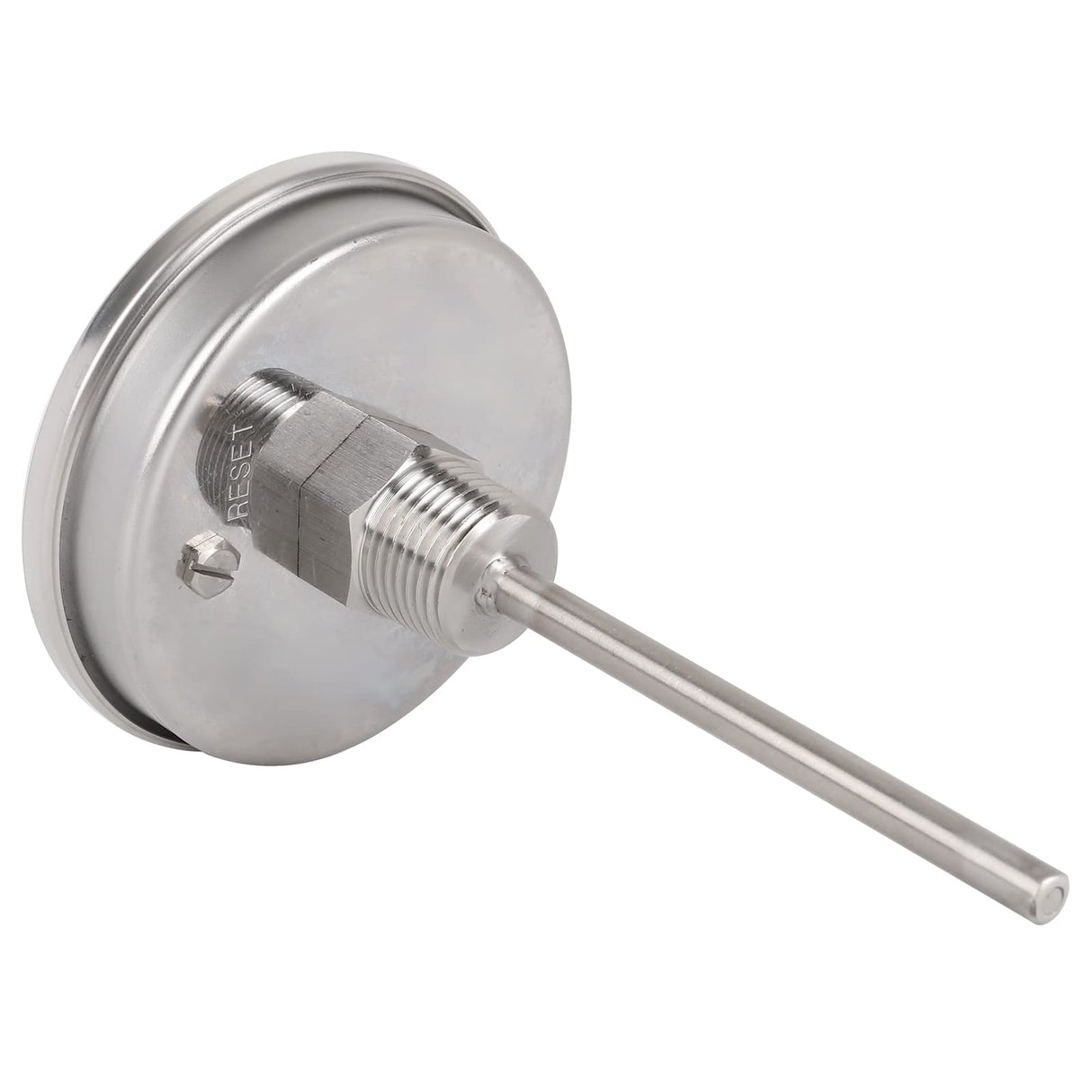 Uharbour 3" Dial Fully Stainless Steel Thermometer for Pot, Kettle, Brewing Bimetal, 4" Stainless Steel Stem, 0-250 deg F/-20-120 deg C, Accuracy +/-1%, Adjustable, 1/2" NPT Back Mount…