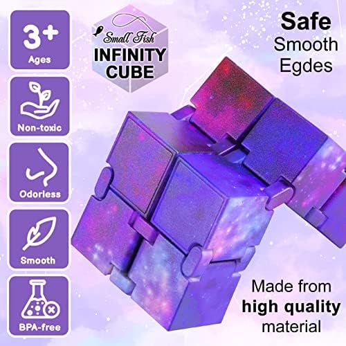 Infinity Cube Sensory Fidget Toy, Sensory Tool EDC Fidgeting Game for Kids and Adults, Cool Mini Gadget Best for Stress and Anxiety Relief, Unique Idea That is Light on The Fingers and Hands