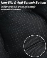 Dog Bed for Crate Washable Extra Large Dog Bed Plush Dog Kennel Pad Pet Sleeping Mat with Anti-Slip Bottom, 47x29 Inch, Grey