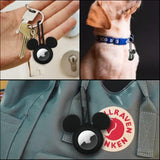 Disney Mickey Mouse Ears 4-Pack Silicone Airtag Holder Case- 4 Airtag Keychain Holder Included- Mickey Mouse Airtag Loop with 4 Designs- Keychain Accessories for Apple Airtag- Airtag Case 4 Pack