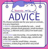 Manruta Microchip for Dogs and Cats 20 Pack Animal Identification Syringe Preload ISO 11784/11785 FDX-B Universal Standard for Pets Horse Cow Pig Management(2.12X12mm Microchip)