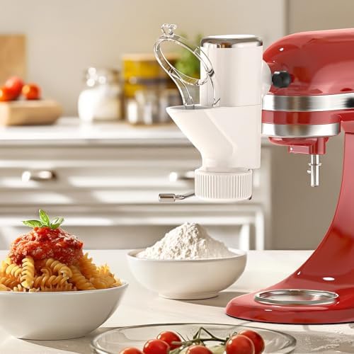 Gvode Pasta Press Attachment for Kitchenaid Stand Mixers - Gourmet Pasta Press Attachment for Kitchen aid with 7 Interchangeable Pasta Plates, Pasta Extruder Accessories