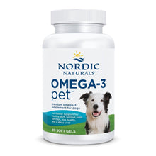 Load image into Gallery viewer, Nordic Naturals Omega-3 Pet, Unflavored - 90 Soft Gels - 320 mg Omega-3 Per Soft Gel - Fish Oil for Dogs with EPA &amp; DHA - Promotes Heart, Skin, Coat, &amp; Immune Health
