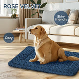 Dog Beds Crate Pad, Dog Bed Mat for Small/Medium/Large Dogs Sleeping, Soft, Durable, Washable & Anti-Slip Crate Pads, Reversible Dog Mat Bed Kennel Mat Cat Bed L(35”*23“*1.5”)