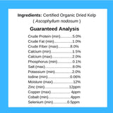 Organic Kelp Powder for Dogs, Dried Sea Kelp Supplement for Thyroid Function, Dental Health, Immune Support, Digestion, Skin & Coat - Iodine Rich - Multivitamin for Cats & Dogs 16oz - Made in USA