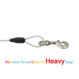 Petest 30ft Reflective Tie-Out Cable for Heavy Dogs Up to 125 Pounds