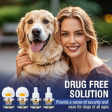 Dog Calming Pheromones Diffuser 6 in 1 Kit Appeasing Pheromone Diffuser to Calm (2 Plug in+4 Pack 48ml Refill) for Anxiety Relief Reduce Aggression Fighting Barking Stress 120 Day Supply(Tasteless)