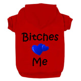 Love Me Fleece Dog Hoodie - Warm Cotton Grooming Sweater for Small, Medium & Large Dogs & Cats - Red, XL