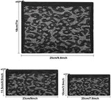 12 Pieces Zipper Nylon Mesh Pouch, Mesh Cosmetic Bags Makeup Bags Pencil Case, Multipurpose Travel Bags for Cosmetic School Office Supplies and Travel Accessories (Black Lace, Assorted Sizes)