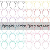 COCIDE 36Pcs Cat Ears Headbands Plastic Taylor Party Decorations Kitty Headbands for Girls Gabby Party Favors Birthday Supplies for Women Halloween Hair Accessories Hair Hoops Costume