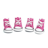 Pet Sports Dog Shoes, Puppy Canvas Shoes, Dog&Cat Paw Protective Covers, Size 1-5 for Cats, Size 5-6 for Dogs Weighing Less Than 10KG, Size 7-8 for Medium-Sized Dogs Weighing 10-30KG (Pink, 3#)