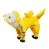 HDKUW Dog Raincoat and Rain Shoes Set, Full-Coverage Reflective Jacket with Backbag, Yellow XL