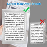 Magnifying Glass for Reading, 10"x 6" Large Lightweight Magnifier with 50 Bright LED Lights Provide Full Book Page Viewing Area Evenly Lit Perfect for Low Vision Person and Seniors Silver