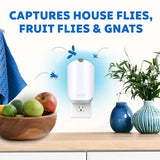 Zevo Flying Insect Trap, Fly Trap + Refill Cartridge Pack (1 Plug-in Base + 3 Total Refill Cartridges)
