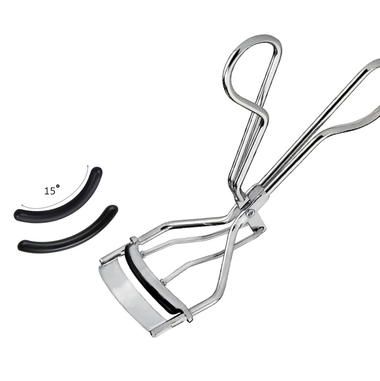 Eyelash Curler Refills, 80 Pcs Eyelash Curler Pads, Silicone Rubber Eye Lash Curler Refills for Universal Eyelash Curlers (Black)