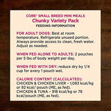 Wellness Core Grain Free Small Breed Mini Meals Chunky Variety Pack, 3 oz (Pack of 12)