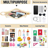 2 Pcs Boho Straw Clear Makeup Letter Bag BEACH Pouch, Sunscreen Bags for Beach Travel Small Cute Chenille Letter SPF Bag Pouch,Waterproof Beach Toiletry Sun Bag Beach Accessories for Women(SPF+SUN)