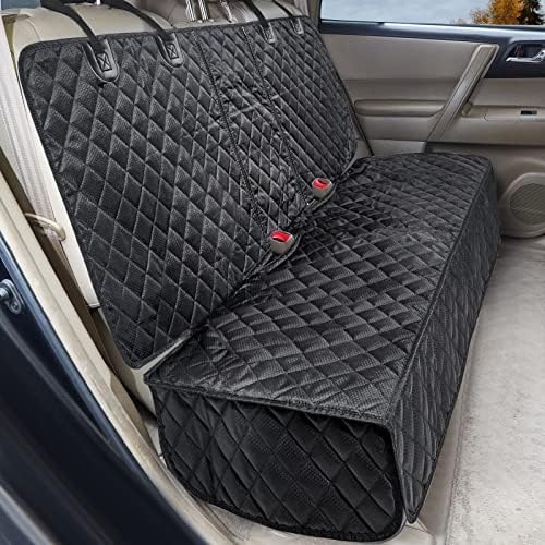 Dog Car Seat Cover for Back Seat Cover for Kids ISOFIX Car Seat Protector for Dogs Nonslip Water Proof Universal Fit Dog Car Seat Cover for Truck SUV(Large,Black)
