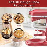 Dough Hook K5ADH Replacement for KitchenAid 6 Quart Bowl-Lift Stand Mixer, Dough Hook Replacement for KitchenAid 6QT Bowl-Lift Professional 600 Series Mixers, White