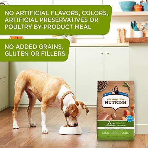Rachael Ray Nutrish Zero Grain Dry Dog Food, Chicken & Sweet Potato Recipe, 26 Pounds