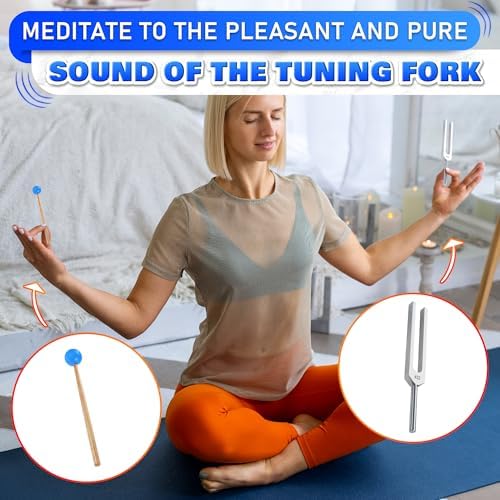 432 Hz Tuning Fork - Chakra Tuning Forks Set with Cleaning Cloth and Bag Sound Diapason Tunning Fork Music Tuning Accessories - Chakra Tuning Fork