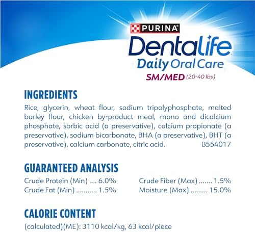 DentaLife Daily Oral Care Dog Treats for Small and Medium Dogs, Chewy Dental Treat to Freshen Breath and Fight Tartar, Chicken Flavor, 35.7 oz. each, 47 Chews each/94 Total Chews - 47 ct. Pouch