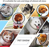 Plastic Pet Recovery Collars & Cones for Dogs and Cats After Surgery Adjustable Dog Neck Cone Surgical Elizabeth E-Collar Prevent Biting and Stop Licking Wound (XXL)