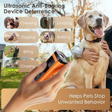 2 Pack Dog Bark Deterrent Deters，Barks no More Dog Training Device(Own Or Neighbour'S Dog), Long Range Ultrasonic 50ft, Alternative to Painful Dog Training Collars and Bark Collars